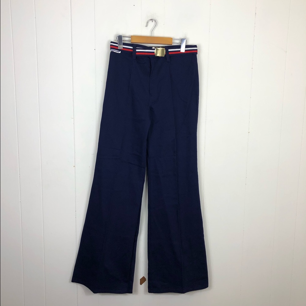 Deadstock 1970s Rebel High Waisted Flared‎ Trousers Sz 32